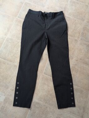 Gap Skinny Ankle Mid Rise Pant - NEW Size 10 Nwot Dark Gray embellished leg